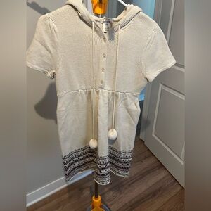 Love Rocks Cream Knit Sweater Dress